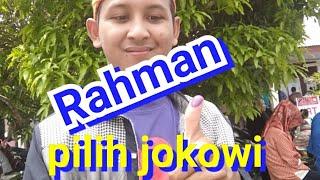 Rahman pertama kali menyoblos pemilu memilih Jokowi