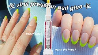 TESTING THE VIRAL $7 PRESS ON NAIL GLUE  The Beauty Vault