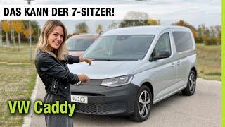VW Caddy 2021  Das kann der 7-Sitzer  Fahrbericht  Review  Test  Vergleich  DSG  Motoren