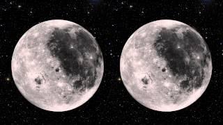 Stereoscopic 3D Rotating Moon Hans Zimmer version