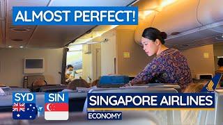 An ALMOST PERFECT flight with SINGAPORE AIRLINES A380 ECONOMY  Trip Report