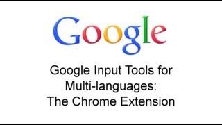 Google Input Tools Chrome Extension