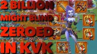 ZEROING 2 BILLION MIGHT PLAYER IN KVK Lords Mobile