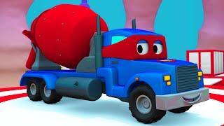 Truk Pengaduk Semen - Carl Si Truk Super  ⍟ truk kartun untuk anak-anak l Indonesian Cartoons f...