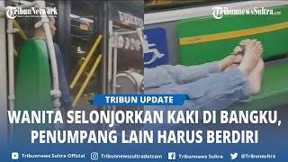 Viral Aksi Dua Wanita Selonjorkan Kaki di Bangku Busway Tuai Sorotan Penumpang Lain Sampai Berdiri