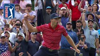 Sam Burns sinks an electrifying 48-foot birdie putt at Presidents Cup