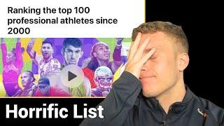 Reacting To ESPNs Horrible Top 100 Athletes List