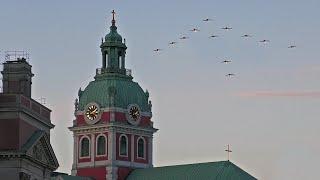 Swedish Christmas tree flypast 