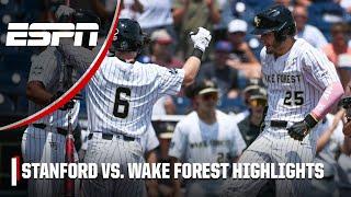 No. 1 Wake Forest picks up comeback win vs. No. 8 Stanford HIGHLIGHTS  Mens College World Series