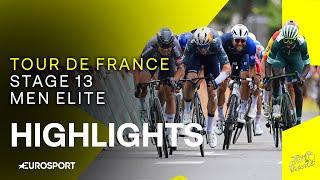 DRAMA FILLED RACE   Tour de France Stage 13 Race Highlights  Eurosport Cycling
