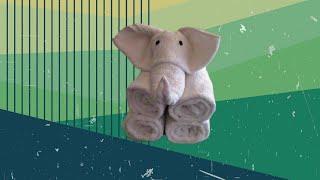 Towel Folding Art  - Towel Elephant  Towel Animal  Towel Origami  Housekeeping Towel Designs 