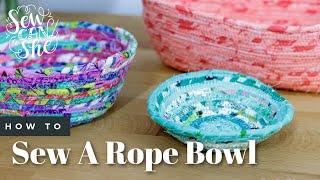 How to Make a Rope Bowl with Fabric Scraps