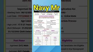 indian navy mr new vacancy 2022 #latest #shorts #viral