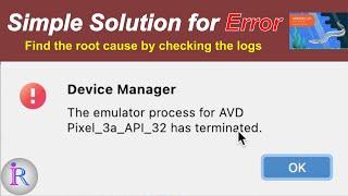 How to fix The emulator process for AVD has terminated error in Android Studio.