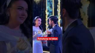 Ruhshona to’yida eriga tort yedirdi #newvideo #love #lazizashokuz #youtube #wedding #shokuz