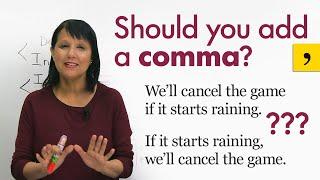 Writing & Punctuation How to use a COMMA correctly in a complex sentence