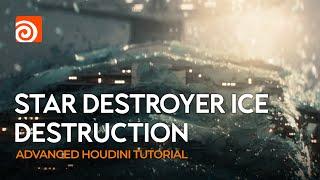 Star Destroyer Ice Destruction  Advanced Star Wars Houdini Tutorial