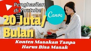 Cara Mendapatkan Uang di Youtube  Bikin Konten Masakan Tanpa bisa Masak di CANVA