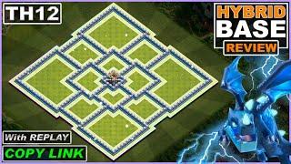 BEST TH12 TrophyHybrid Base 2022 with REPLAY COC Town Hall 12 Base Copy Link - Clash of Clans