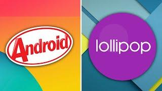 Android 4.4 KitKat vs 5 Lollipop Icons