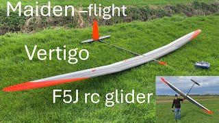 Vertigo F5j RC glider maiden flight.