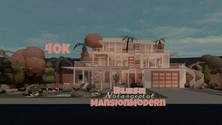Bloxburg house build 40k Blush Modern Mansionspeedbuild @FairyBuilds  Roblox 