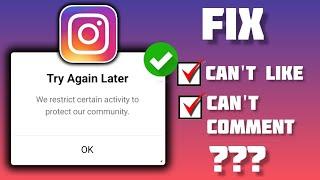 Fix Try Again Later We Restrict Certain Activity To Protect Our Community Issue On Instagram