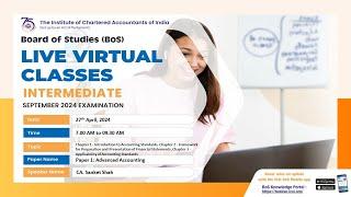 Intermediate Paper 1AA  Topic Ch 1- Intro. to Accounting Standards... Session 1  27 April 2024