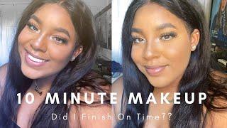 Crazy 10 Minute Full Face of Makeup Challenge  Hardest Challenge Ever
