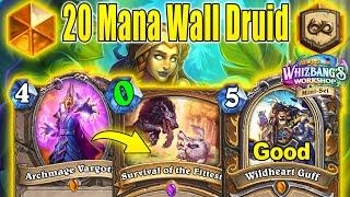 20 Mana Wall Druid Deck Has Undefeated Taunts Deck At Whizbangs Workshop Mini-Set  Hearthstone