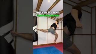 Ways to use the back kick…