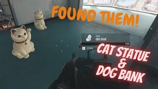 CAT STATUE AND DOG BANK FOUND REDACTED TIER 5 MISSION ITEMS