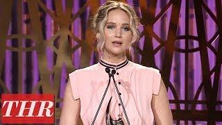 Jennifer Lawrence Full Acceptance Speech at The Hollywood Reporters Women in Entertainment 2017