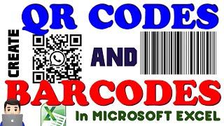 How to Create QR Codes & Barcodes  Generate Barcode & QR codes in Excel in Hindi  Urdu by Com Geek
