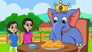 Hathi Raja Kahan Chale Nursery Rhyme  हाथी राजा कहाँ चले  FunForKidsTV - Hindi