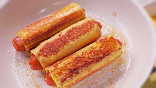 Delicious Sausage Bread Roll Recipe  Its so delicious and so simple