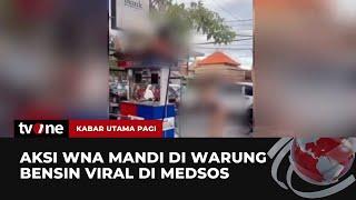 Aksi Nyeleneh Bule Mandi Bensin Viral di Medsos  Kabar Utama Pagi tvOne