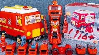 92 Minutes Satisfying with Unboxing Fire Truck Series Toy Transforming Fireman  ASMR Unboxing Toy