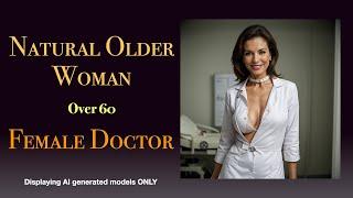 4K AI Natural Older Woman over 60 Female Doctor