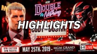 Cody vs. Dustin Rhodes  Double Or Nothing 2019  Highlights 