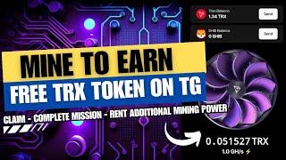 TRONIX FREE MINE TO EARN APP ON TG TAGALOG  BE THE PIONEER AND EARN TRX