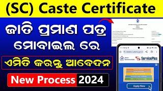 SC Caste Certificate Apply Online Odisha  Scheduled Caste Certificate Online Apply 2024 Odia