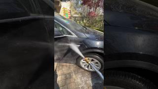 HYDROPHOBIC TESLA MODEL X PAINT 2 YEARS AFTER APPLYING 5 YEAR COATING #tesla #mobiledetailing