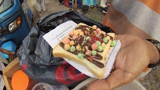 Jakarta Street Food 944 Part.2 BicycleNyam-NyamChocoCandyBread&Stick 4KNyam2permenRoti&coklatstik