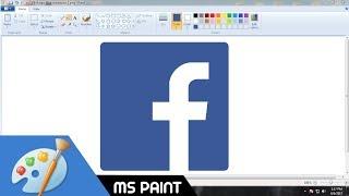 How to Draw Facebook logo in MS Paint from Scratch