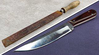 Making an sharp knife from an old hand file l A knife with firm handle