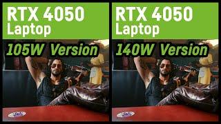 RTX 4050 105W vs RTX 4050 140W LaptopNotebook