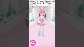 ROBLOX PERO SÓLO PUEDES VESTIRTE DE MY MELODY  #shorts #parati #viral #roblox