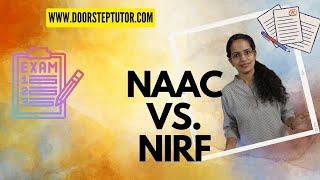 NAAC vs NIRF Know the Difference - NET Paper 1 - Expected Question 2022
