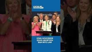 Iowa Gov. Kim Reynolds signs new abortion ban into law #shorts